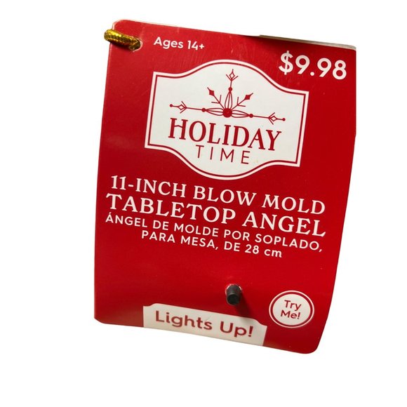 Holiday Time 11 Inch Blow Mold Tabletop Angel - Picture 7 of 13